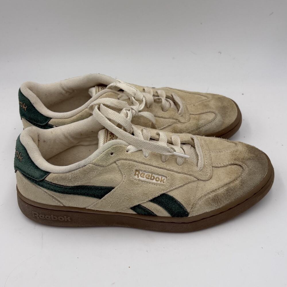Reebok Forte Lounger Women's Size 7.5 Green/Brown Suede Gum Bottom Sneakers